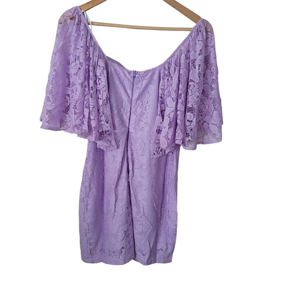 Boutique Lace Cape Sleeve Mini Dress Aqua Mint Green - Picture 11 of 13